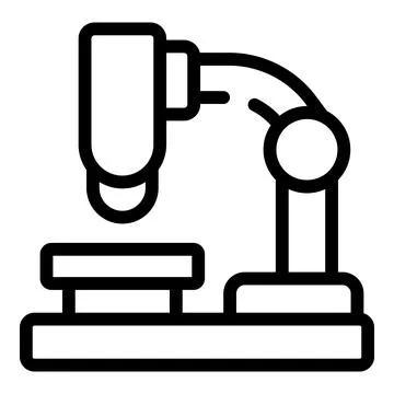 Lab microscope icon outline vector. Tech expert Illustrazione stock