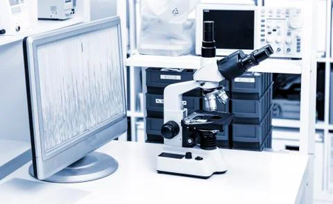 Lab microscope Stock Photos