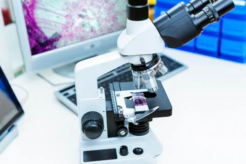 Lab microscope Stock Photos