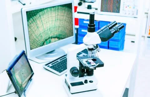 Lab microscope Stock Photos