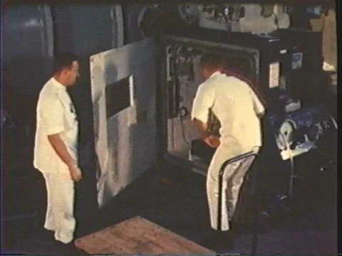 As a lab monkey is wheeled away after a decompression experiment at Holloman Video stock 75280484