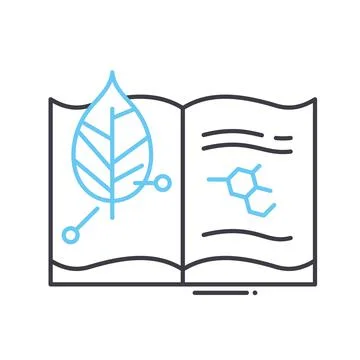 Lab notebook line icon, outline symbol, vector illustration, concept sign Stock Illustration