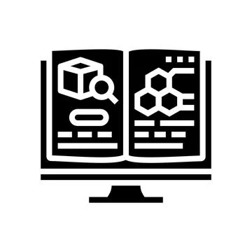 Lab notebook research development glyph icon vector illustration Stock Illustration