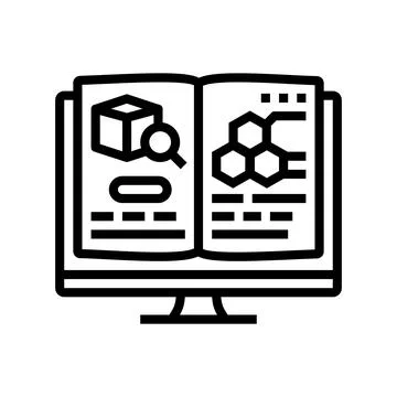 Lab notebook research development line icon vector illustration Stock Illustration