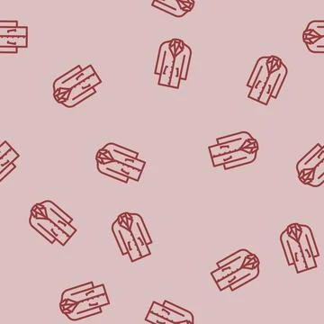 Lab outerwear male line vector seamless pattern 스톡 일러스트