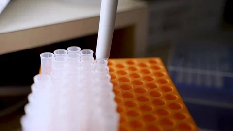 A lab pipette -  for transferring measured amount of liquid Stock Footage 112503206