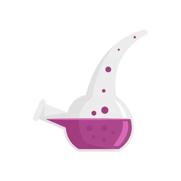 Lab potion flask icon flat isolated Stock Illustration