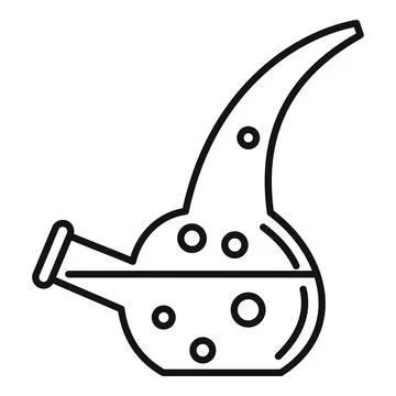 Lab potion flask icon, outline style Stock Illustration