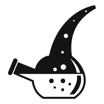 Lab potion flask icon, simple style Stock Illustration