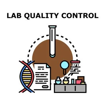 Lab quality control testing and scientific research process Stock Illustration