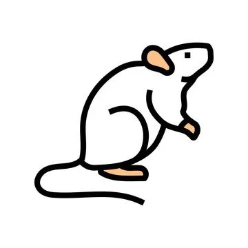 Lab rat genetic engineering color icon vector illustration Illustrazione stock