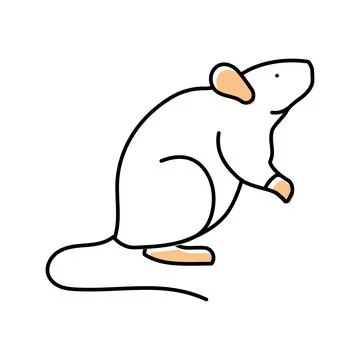 Lab rat genetic engineering color icon vector illustration Illustrazione stock