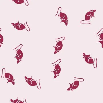 Lab rat genetic engineering glyph seamless pattern Stockillustratie