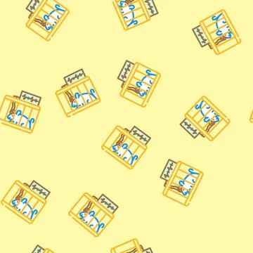 Lab rat genetic engineering vector seamless pattern Stockillustratie