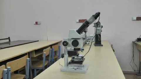Lab Research. Equipment for study physics processes. Stock Footage 145680170