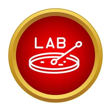 Lab research icon with petri dish experimentation Stock Illustration