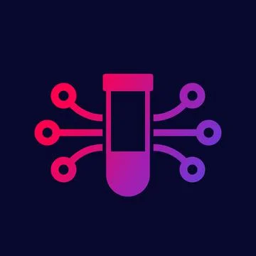 Lab sample analysis vector icon Stock Illustration