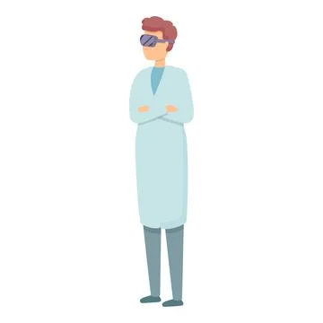 Lab scientist icon cartoon vector. Medical laboratory 스톡 일러스트