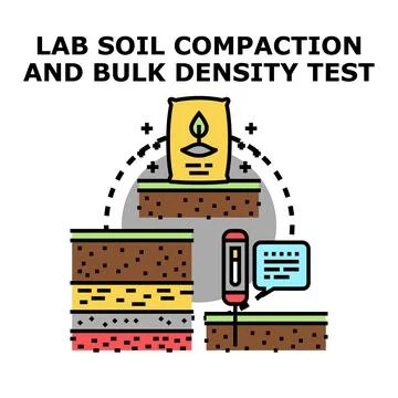 Lab soil compaction and bulk density testing concept 库存插图