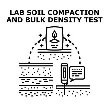 Lab soil compaction and bulk density testing concept 库存插图