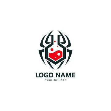 Lab spider logo design vector Stock Illustration