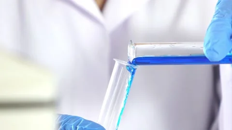Lab technician performs medical tests. Test Tube being Filled in Laboratory Stock Footage 54800432