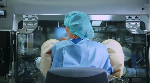 Lab technician preparing chemotherapy - cancer treatment Stock Footage
