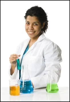 Lab technician working with fluids Stock Photos