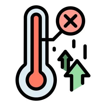 Lab temperature icon vector flat Illustrazione stock