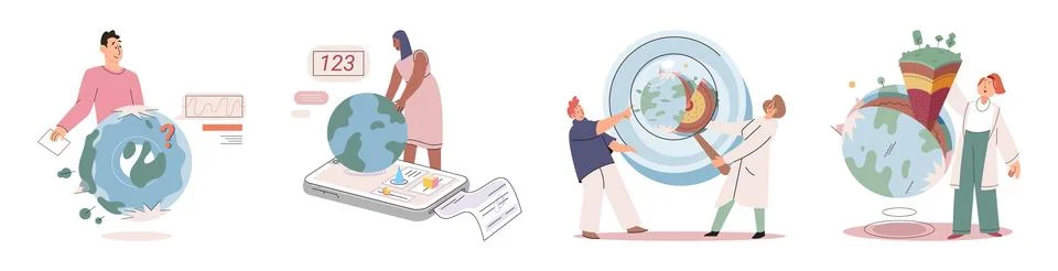 Lab test. Examination samples reveals important insights into their composition Stockillustratie