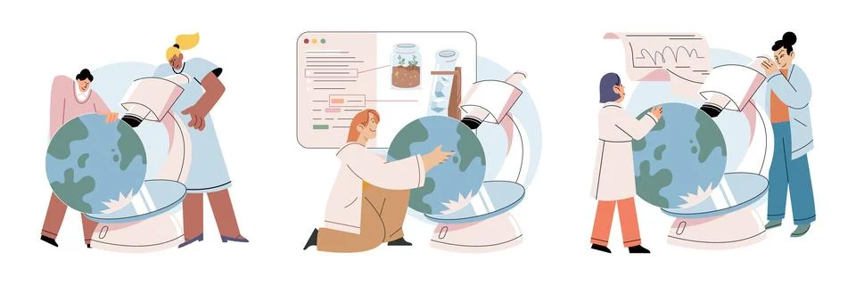 Lab test. Experiments are designed to test specific hypotheses and gather data Stock Illustration