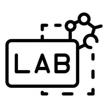Lab test icon outline vector. Medical research Stockillustratie