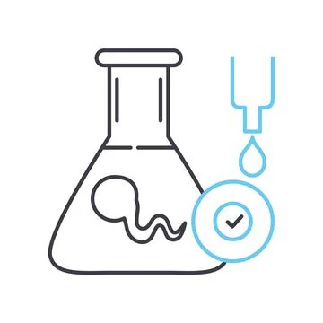 Lab test line icon, outline symbol, vector illustration, concept sign Stockillustratie