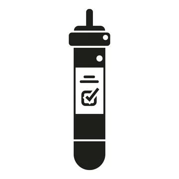 Lab test tube icon simple vector. Sample result Illustrazione stock