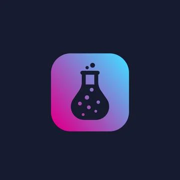 Lab test tube icon, vector Ilustración de archivo