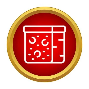 Lab test tubes holding liquid and particles icon Stockillustratie