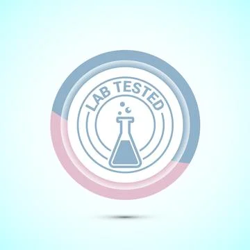 Lab tested icon. Laboratory testing product quality certificate symbol,  Cl.. Stock Illustration
