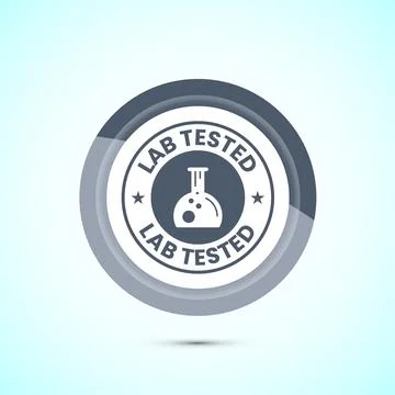 Lab tested icon. Laboratory testing product quality certificate symbol,  Cl.. Stock Illustration