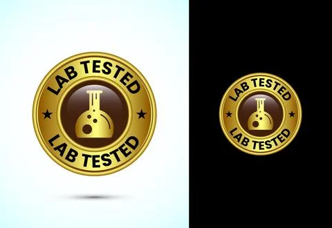 Lab tested icon. Laboratory testing product quality certificate symbol,  Cl.. Stock Illustration