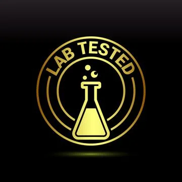 Lab tested icon. Laboratory testing product quality certificate symbol, Cli.. Stock Illustration