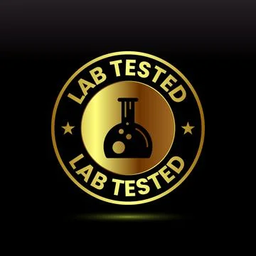 Lab tested icon. Laboratory testing product quality certificate symbol, Cli.. Stock Illustration