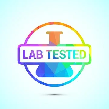 Lab tested icon. Laboratory testing product quality certificate symbol,  Cl.. Stock Illustration