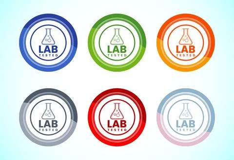 Lab tested icon. Laboratory testing product quality certificate sign symbol.. Stock Illustration