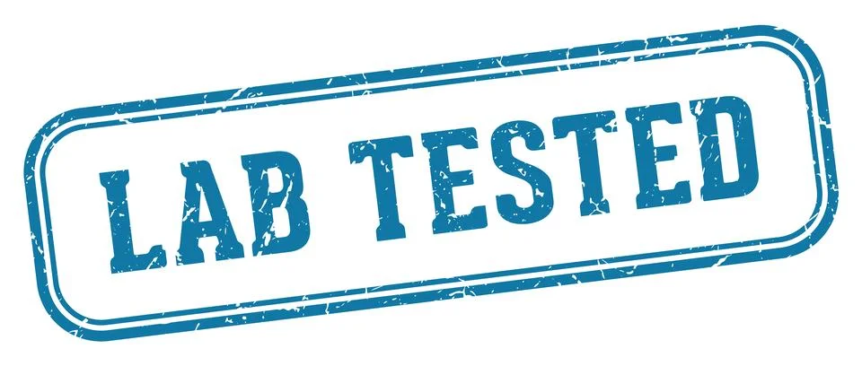 Lab tested stamp. lab tested rectangular stamp on white background Stock Illustration