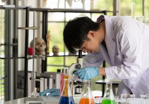 Lab testinf chemical Stock Photos