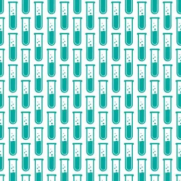 Lab Tube Icon pattern background Stock Illustration