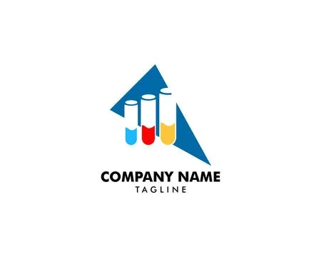 Lab tube vector icon logo design Stock Illustration