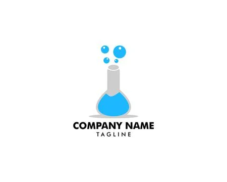 Lab tube vector icon logo design Stock Illustration