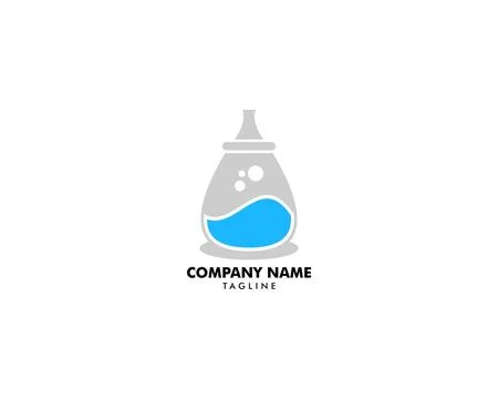 Lab tube vector icon logo design Stock Illustration