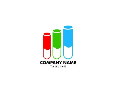 Lab tube vector icon logo design Stock Illustration